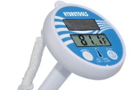 Solar Powered Floating F° and C° LED Thermometer with Nylon Cord