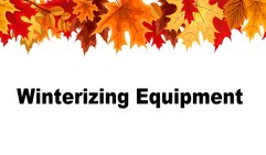 Winterizing Equipment