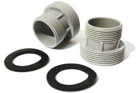 Converts 40mm hose to 1 1/2" standard filter ports for INTEX, Polygroup and Bestway pools