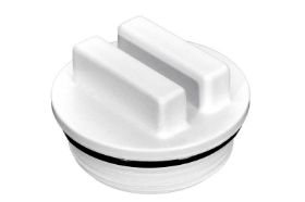 WHITE RAISED PLUG 1.5" MPT WITH O-RING HAYWARD